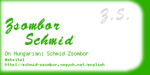 zsombor schmid business card
